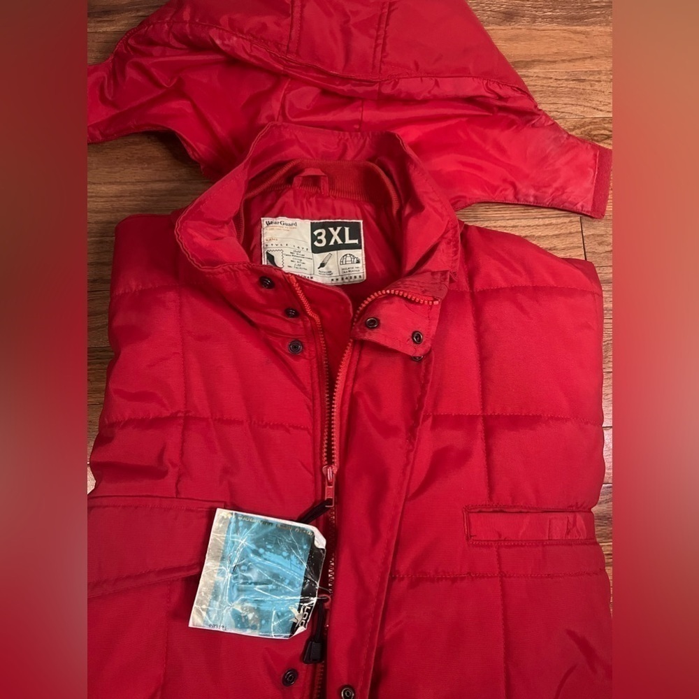 WearGuard Mens Style 1472 Red PufferJacket Sz 3XL Long Sleeve,  Casual Insulated